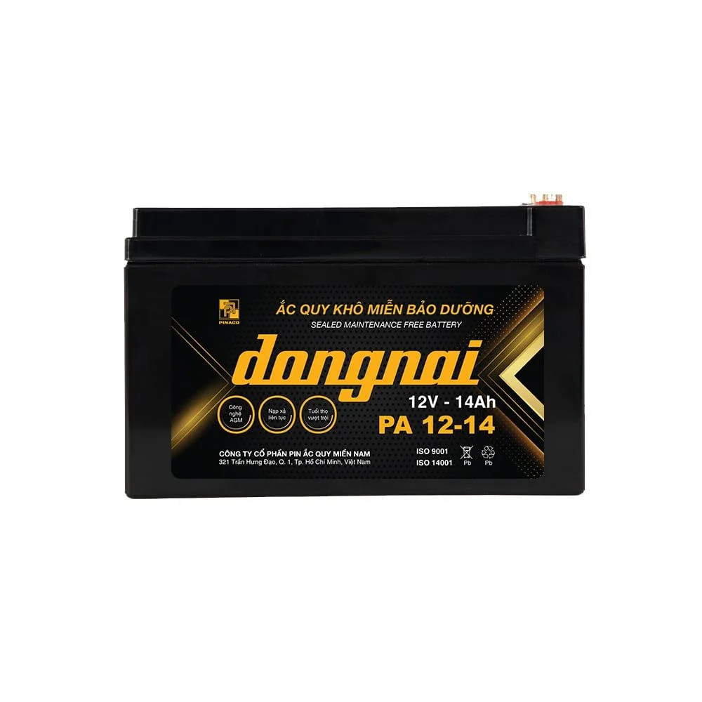 Bình Ắc Quy Xe đạp điện Đồng Nai PA 12-14 - 12V - 14Ah