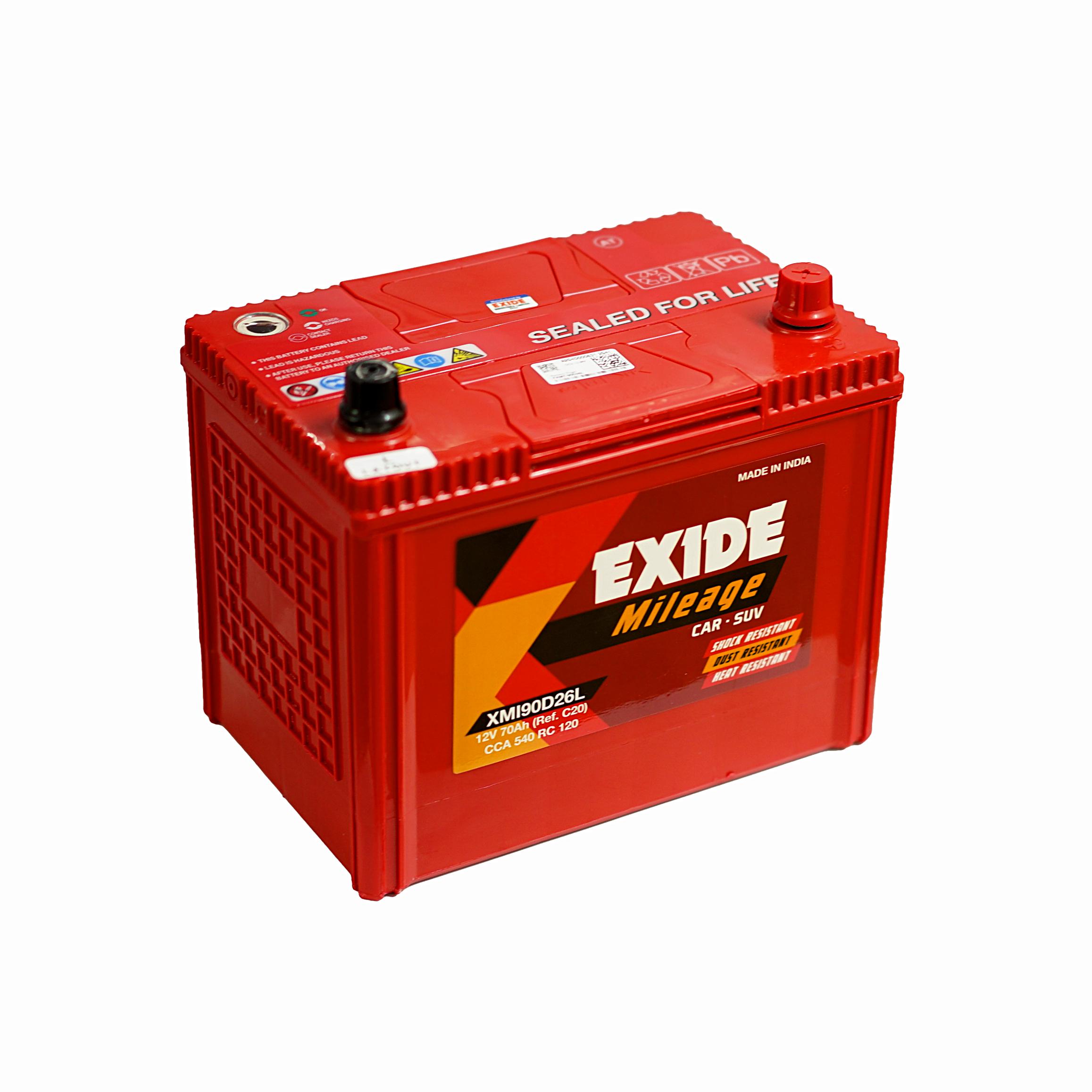 Bình Ắc Quy EXIDE 90D26L-BH (12V-70AH) CCA 625A - Ảnh 3