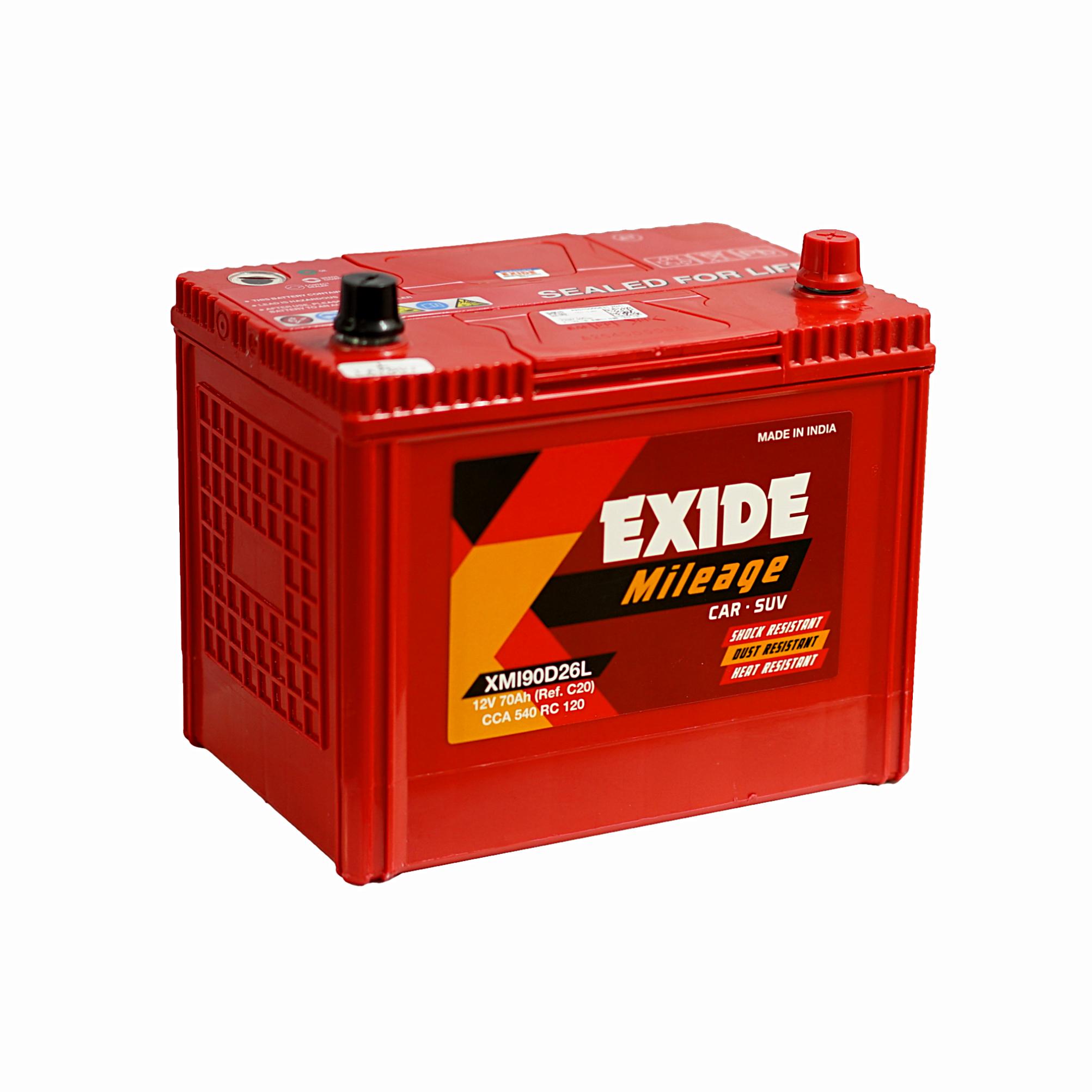 Bình Ắc Quy EXIDE 90D26L-BH (12V-70AH) CCA 625A - Ảnh 2