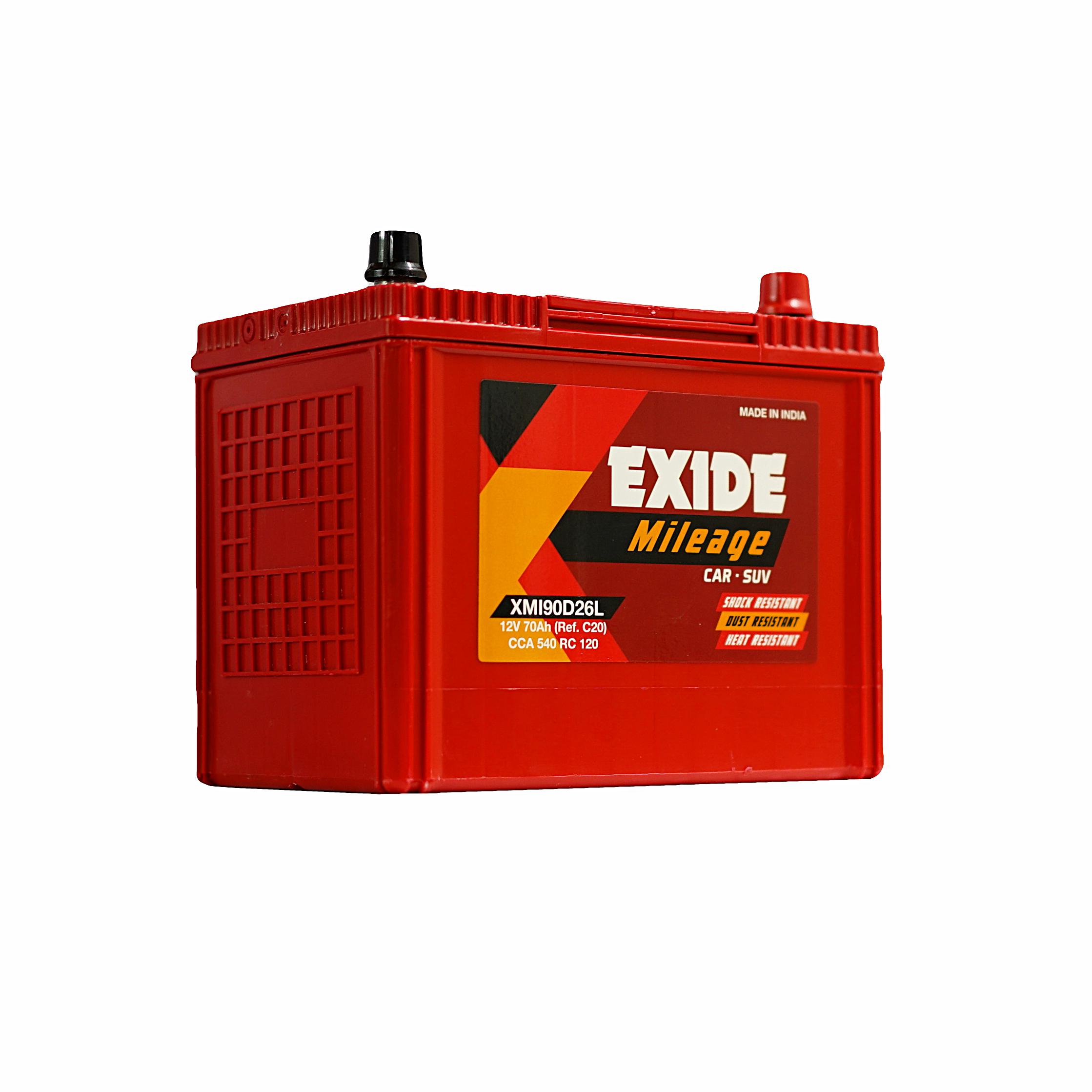 Bình Ắc Quy EXIDE 90D26L-BH (12V-70AH) CCA 625A