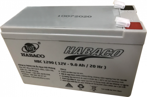 Bình Ắc Quy nguồn điện Habaco HBC 1290 (2580 g)