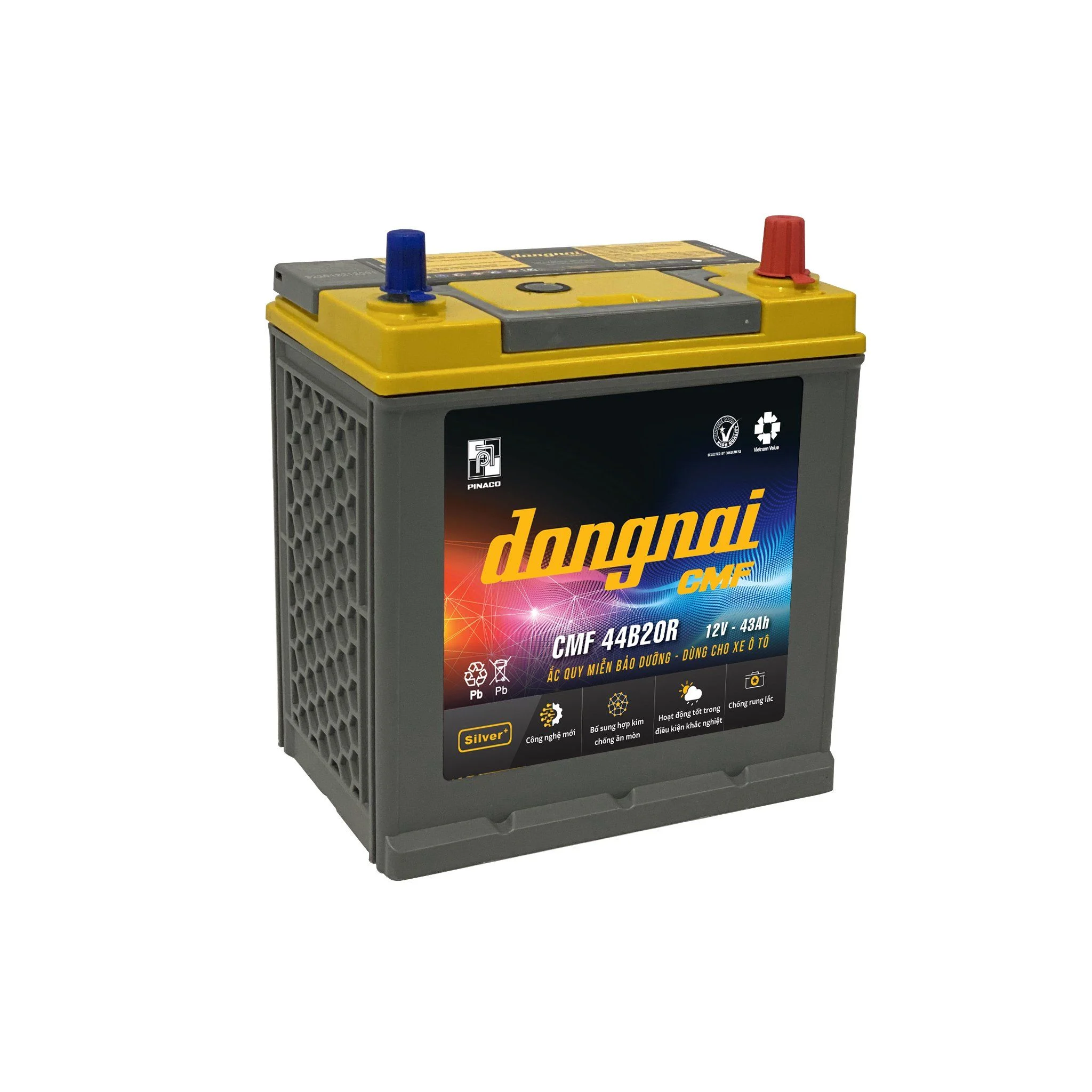 Bình Ắc Quy Đồng Nai CMF 44B20R - 12V - 43Ah - Ảnh 2