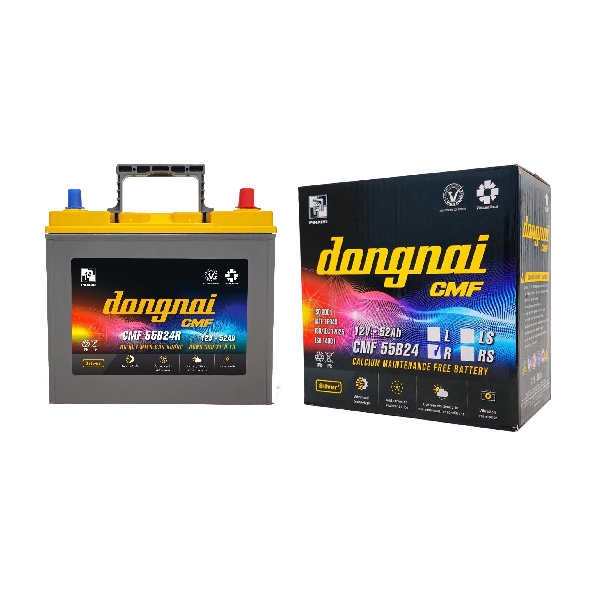 Bình Ắc Quy Đồng Nai CMF 55B24R - 12V - 52Ah