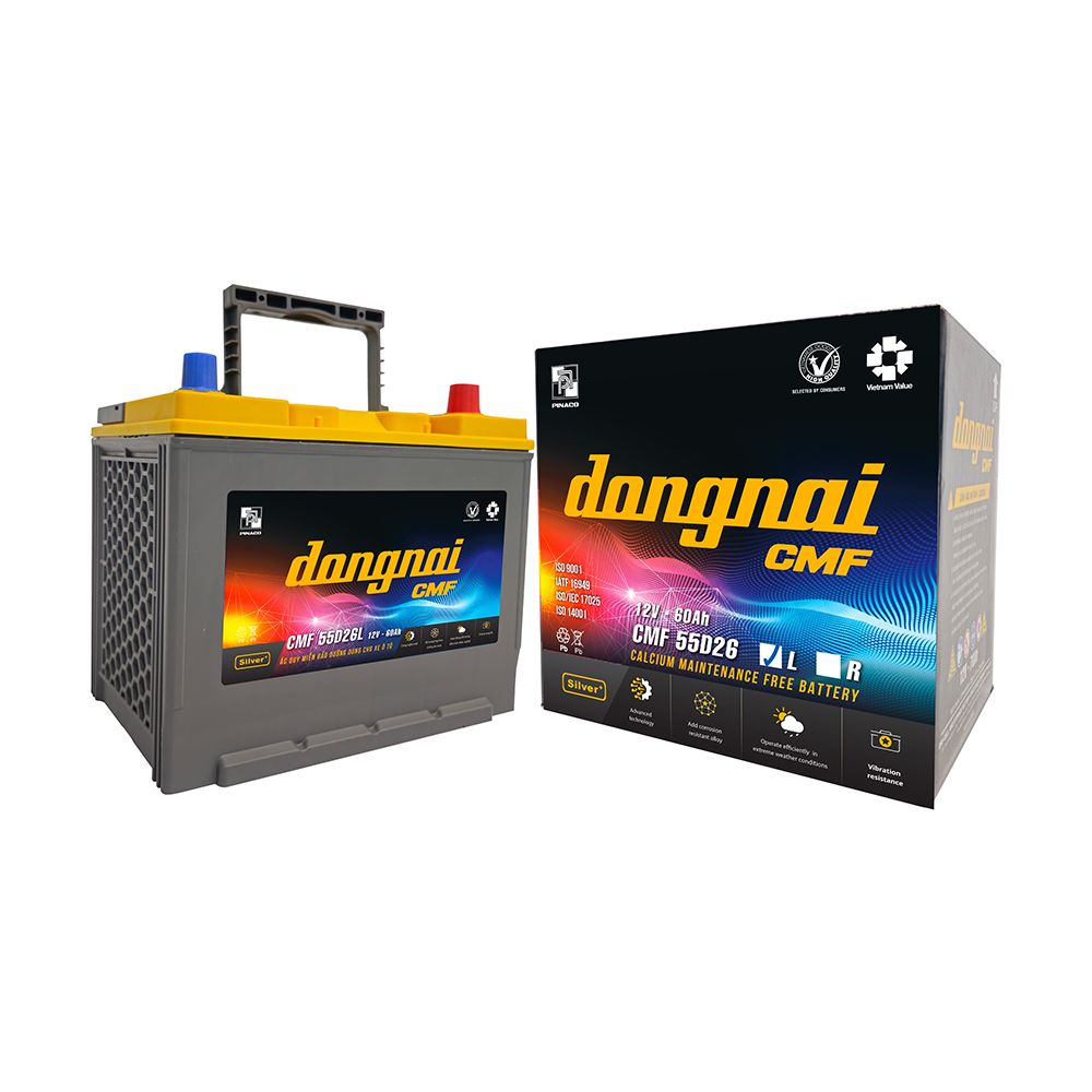 Bình Ắc Quy Đồng Nai CMF 55D26L - 12V - 60Ah