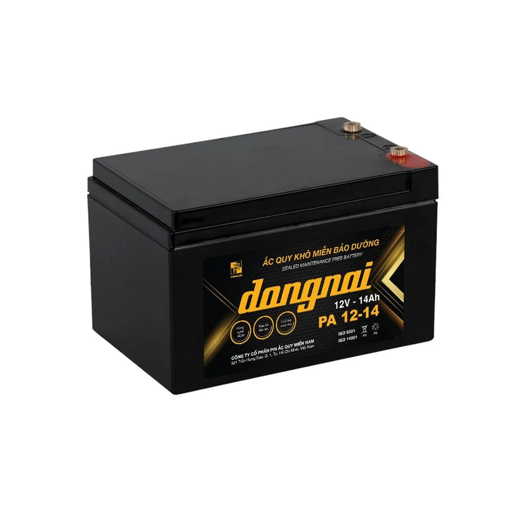 Bình Ắc Quy Xe đạp điện Đồng Nai PA 12-14 - 12V - 14Ah - Ảnh 2